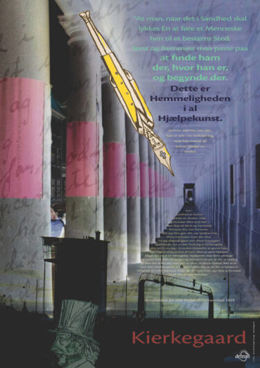 Kierkegaard-plakat · hjælpekunst