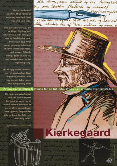 Kierkegaard-plakat · at vove er at miste