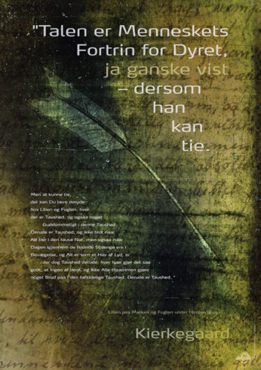 Kierkegaard-citatplakat
