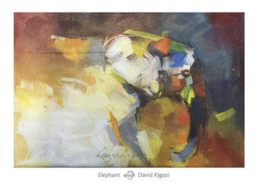 elefant 1 afrikansk kunstplakat